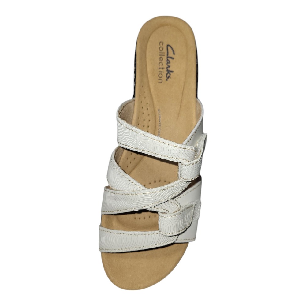 Clarks Women's Merliah Karli Sandal - White, Size 6 (EU 36.5), Leather & Comfort - Picture 3 of 15